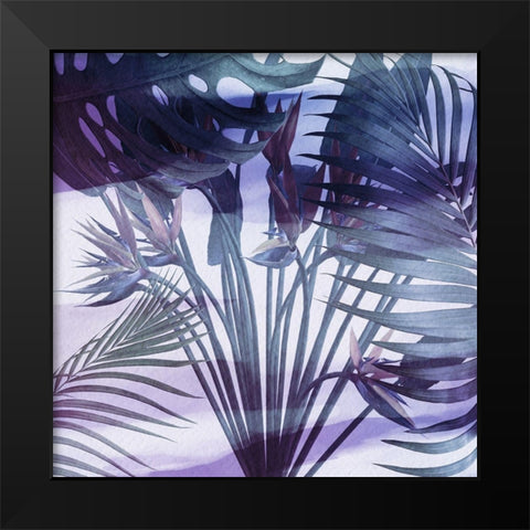 Tropical Floral 11 Black Modern Wood Framed Art Print by Phillip, Jamie