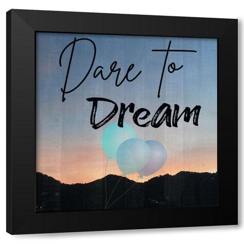 Dare Black Modern Wood Framed Art Print with Double Matting by Phillip, Jamie