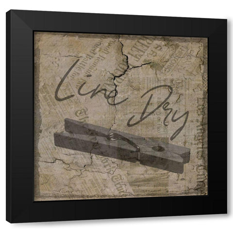 Vintage Pin Black Modern Wood Framed Art Print by Phillip, Jamie