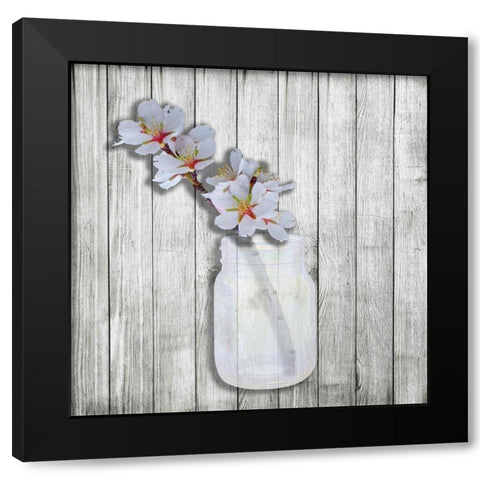 Mason Flower Black Modern Wood Framed Art Print with Double Matting by Phillip, Jamie