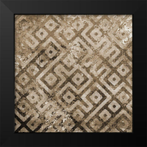 Bold Geo Black Modern Wood Framed Art Print by Phillip, Jamie