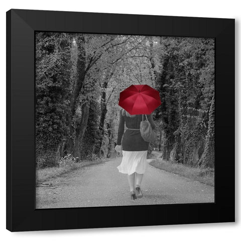 Elegant Step Black Modern Wood Framed Art Print by Phillip, Jamie