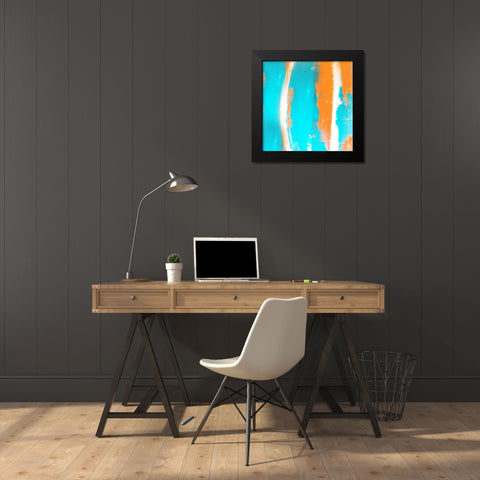 Cake Abstract Black Modern Wood Framed Art Print by Phillip, Jamie