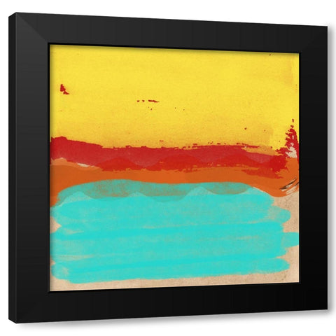 Striking Strokes Black Modern Wood Framed Art Print by Phillip, Jamie