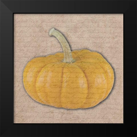 Pumpkin Black Modern Wood Framed Art Print by Phillip, Jamie