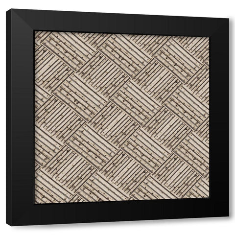 Mellow Geo Black Modern Wood Framed Art Print with Double Matting by Phillip, Jamie