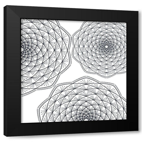 Topia 1 Black Modern Wood Framed Art Print with Double Matting by Phillip, Jamie
