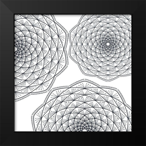 Topia 1 Black Modern Wood Framed Art Print by Phillip, Jamie