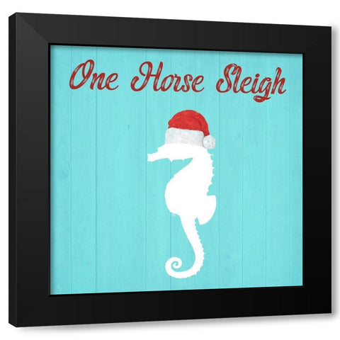 Sleigh Black Modern Wood Framed Art Print with Double Matting by Phillip, Jamie