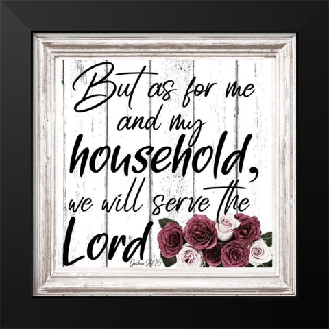 Serve The Lord Black Modern Wood Framed Art Print by Phillip, Jamie