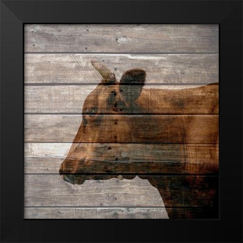 Bullkin Black Modern Wood Framed Art Print by Phillip, Jamie