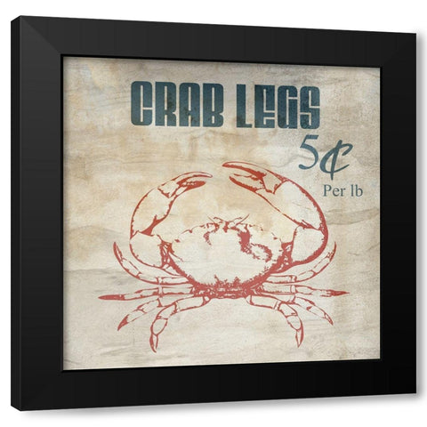 Crab Legs Black Modern Wood Framed Art Print with Double Matting by Phillip, Jamie