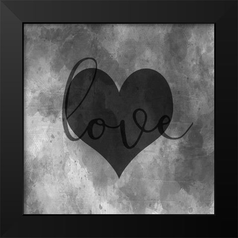 Love Is There Black Modern Wood Framed Art Print by Phillip, Jamie