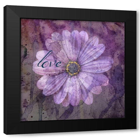 Watercolor Love 2 Black Modern Wood Framed Art Print with Double Matting by Phillip, Jamie
