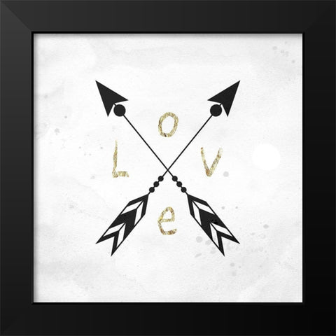Love Direction Black Modern Wood Framed Art Print by Phillip, Jamie