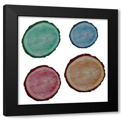 Old Rings 2 Black Modern Wood Framed Art Print by Phillip, Jamie