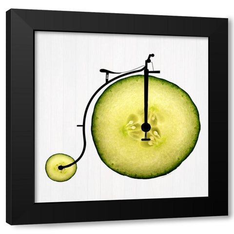 Cucumber Bike Black Modern Wood Framed Art Print with Double Matting by Phillip, Jamie