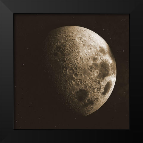 A Slice Of The Moon Black Modern Wood Framed Art Print by Phillip, Jamie