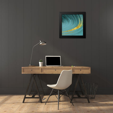 Golden Tone Black Modern Wood Framed Art Print by Phillip, Jamie