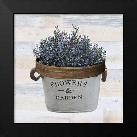 Flowers and Garden Black Modern Wood Framed Art Print by Phillip, Jamie