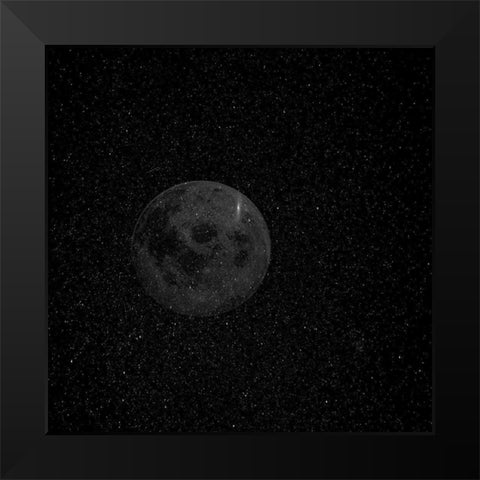 Night Moon 1 Black Modern Wood Framed Art Print by Phillip, Jamie