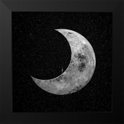 Night Moon  Black Modern Wood Framed Art Print by Phillip, Jamie
