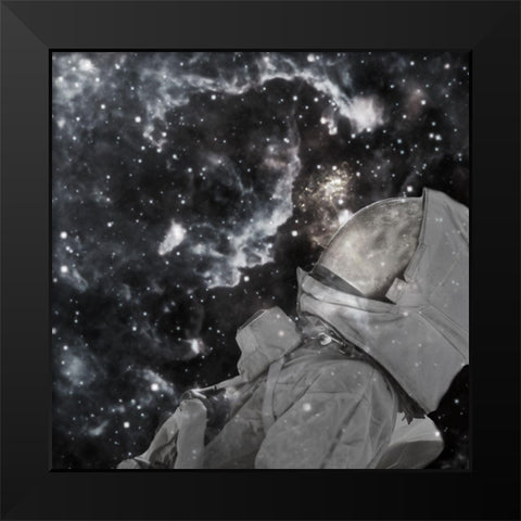 Space View Black Modern Wood Framed Art Print by Phillip, Jamie
