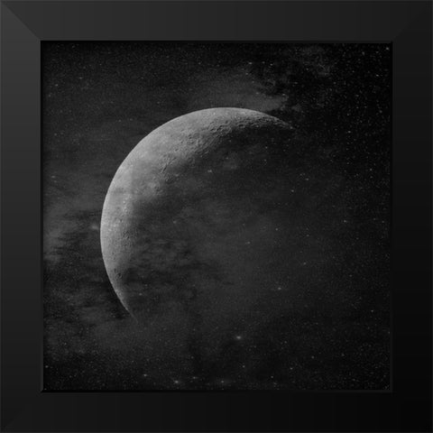 Space View 3 Black Modern Wood Framed Art Print by Phillip, Jamie