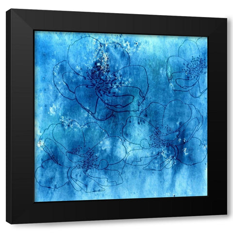 Petals Black Modern Wood Framed Art Print by Phillip, Jamie