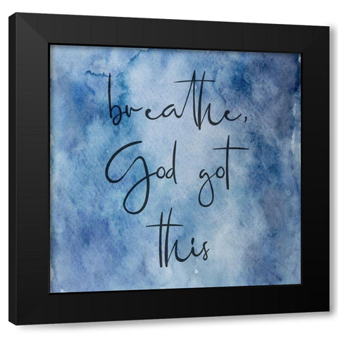 God Again Black Modern Wood Framed Art Print with Double Matting by Phillip, Jamie