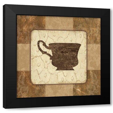 Wake Up To The Cup Black Modern Wood Framed Art Print by Phillip, Jamie