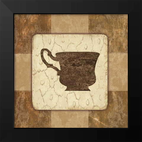 Wake Up To The Cup Black Modern Wood Framed Art Print by Phillip, Jamie
