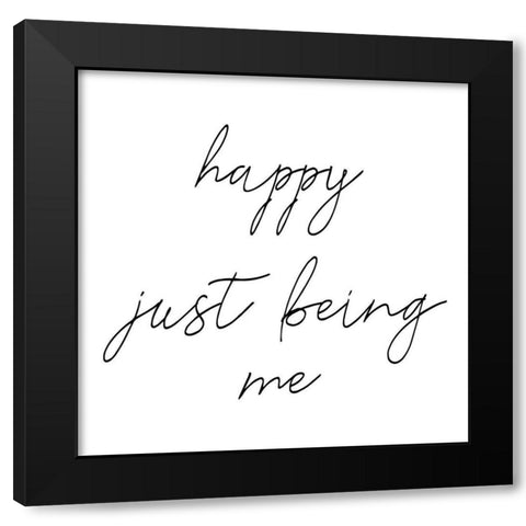 Happy 2 Black Modern Wood Framed Art Print by Phillip, Jamie