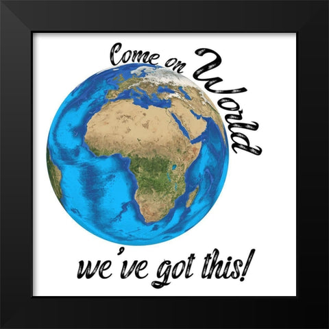 World 1 Black Modern Wood Framed Art Print by Phillip, Jamie