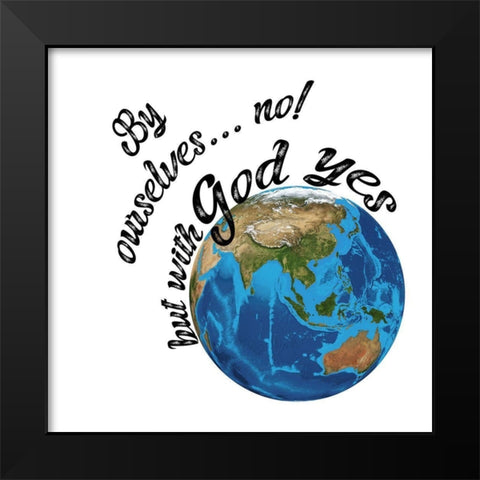 World 2 Black Modern Wood Framed Art Print by Phillip, Jamie