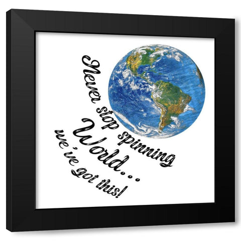 World 3 Black Modern Wood Framed Art Print with Double Matting by Phillip, Jamie