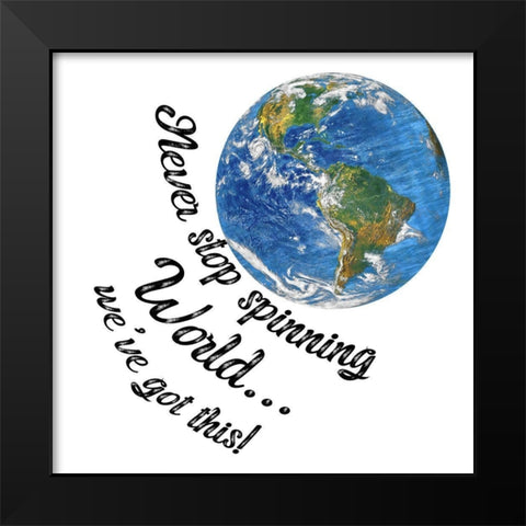 World 3 Black Modern Wood Framed Art Print by Phillip, Jamie