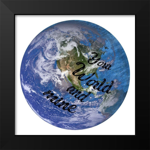 World 4 Black Modern Wood Framed Art Print by Phillip, Jamie