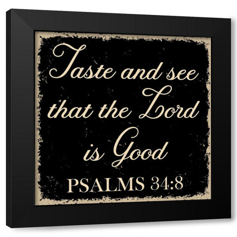 Taste Black Modern Wood Framed Art Print by Phillip, Jamie