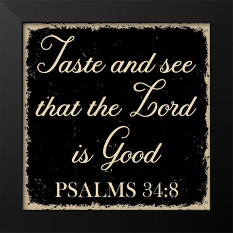 Taste Black Modern Wood Framed Art Print by Phillip, Jamie