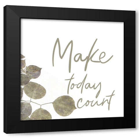 Today Black Modern Wood Framed Art Print with Double Matting by Phillip, Jamie