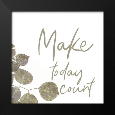 Today Black Modern Wood Framed Art Print by Phillip, Jamie