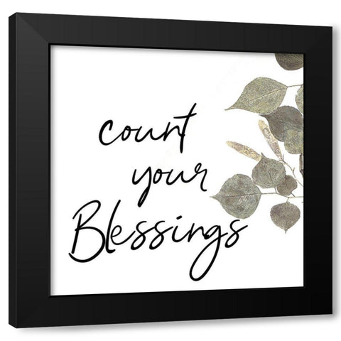 Blessings Black Modern Wood Framed Art Print by Phillip, Jamie