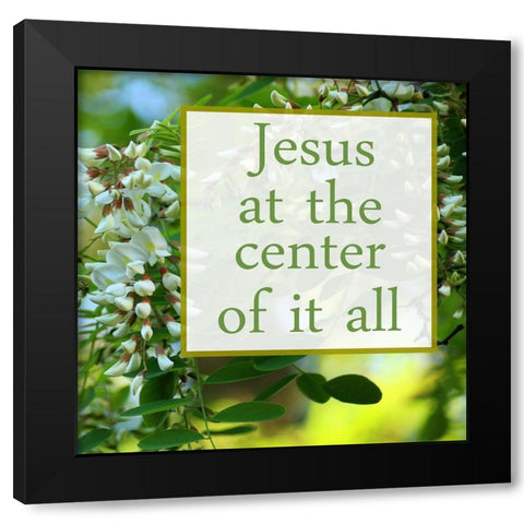 Jesus Black Modern Wood Framed Art Print by Phillip, Jamie