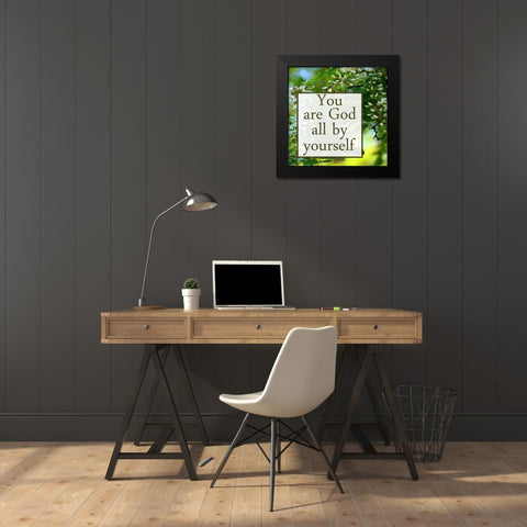 God Black Modern Wood Framed Art Print by Phillip, Jamie