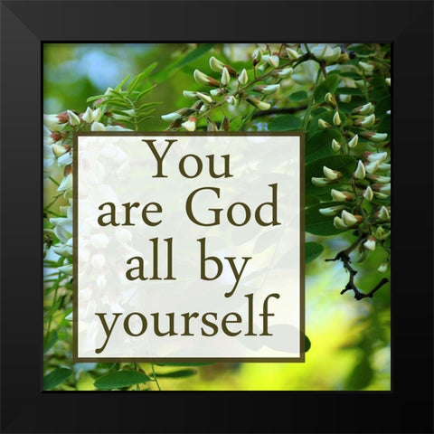 God Black Modern Wood Framed Art Print by Phillip, Jamie