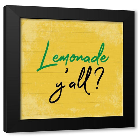 Lemonade Black Modern Wood Framed Art Print by Phillip, Jamie