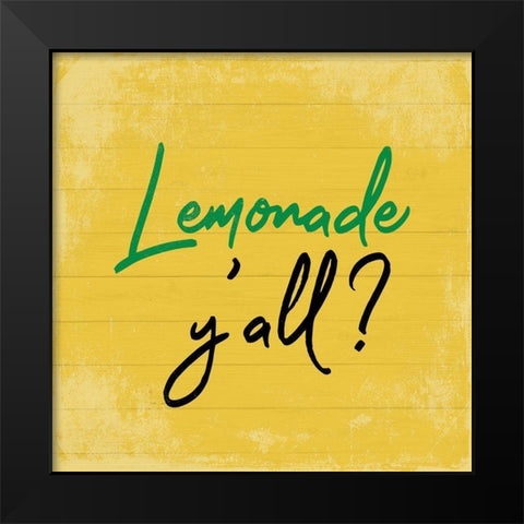 Lemonade Black Modern Wood Framed Art Print by Phillip, Jamie