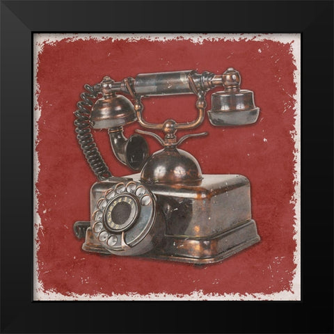 Phone Home 2 Black Modern Wood Framed Art Print by Phillip, Jamie