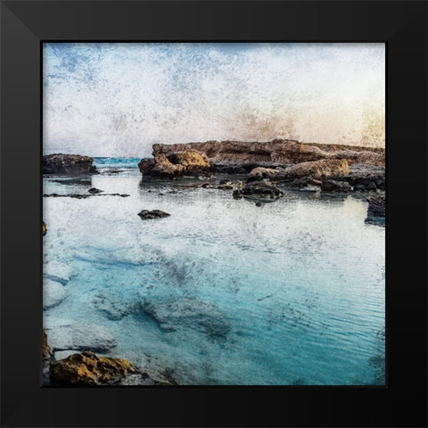Coastal Rock Black Modern Wood Framed Art Print by Phillip, Jamie